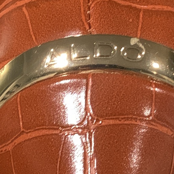 •Aldo “Kalanda” Cognac Heels W/ Buckled  Strap & Gold Toned Hardware GORGEOUS!• - Picture 10 of 14